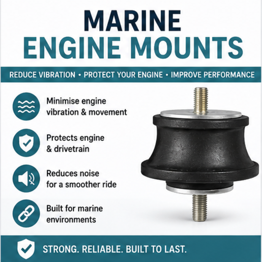 TSEC710-201055 M6 Anti-Vibration Rubber Mount – 20mm x 10mm Bobbin Mount (55 Shore)