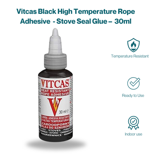 VITCAS Rope Adhesive Glue Seal Heat Resistant Glue 30ml White or Black - The Seal Extrusion Company LTD