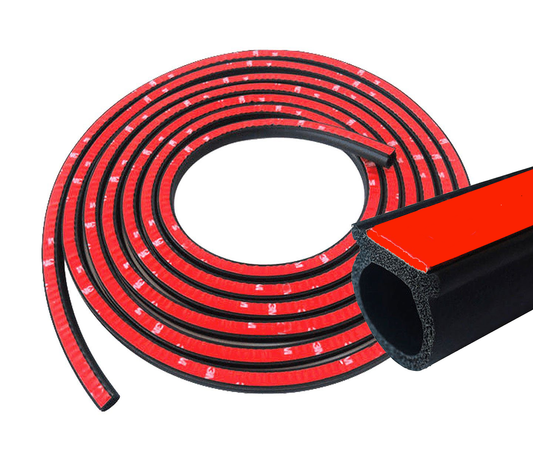 TSEC 011 Self-Adhesive Neoprene 'Eared' Rubber 'D' Section - Durable and Flexible Seal - The Seal Extrusion Company LTD