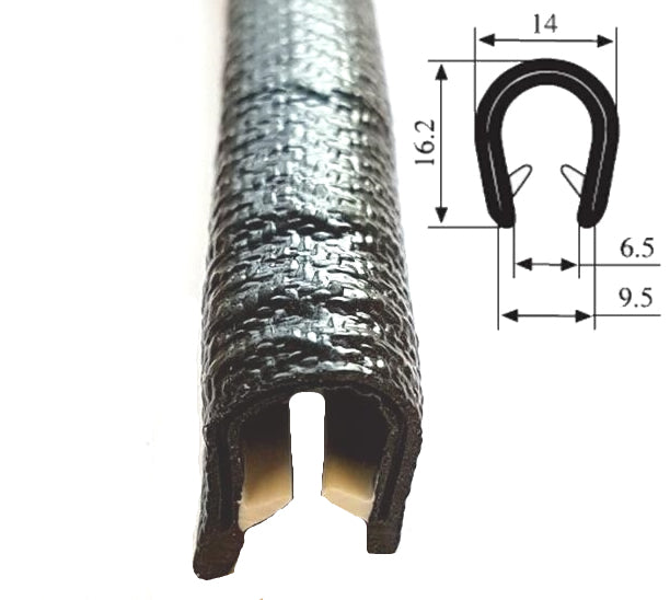 TSEC300003700B Black Flexible Car protective Rubber Edging Edge Trim - The Seal Extrusion Company LTD