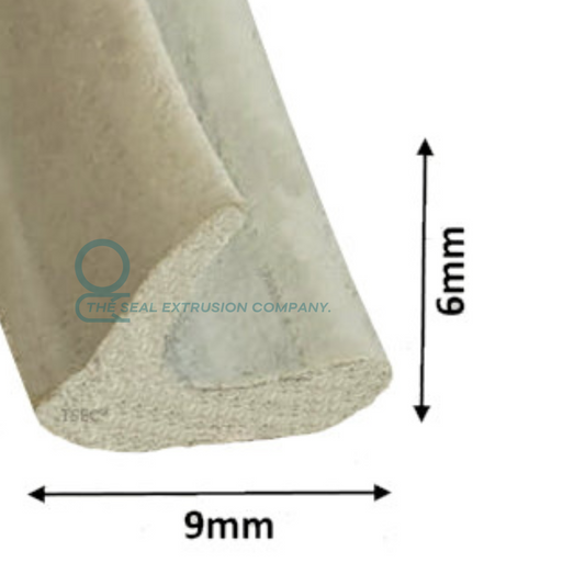 TSEC 016- Self Adhesive Finned Sponge Seal (9mm x 6mm) - The Seal Extrusion Company LTD