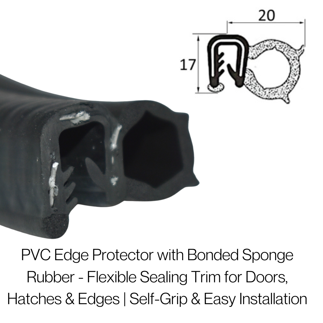 TSEC 115 PVC Large Side Seal With Small Fins - Self Grip - The Seal Extrusion Company LTD