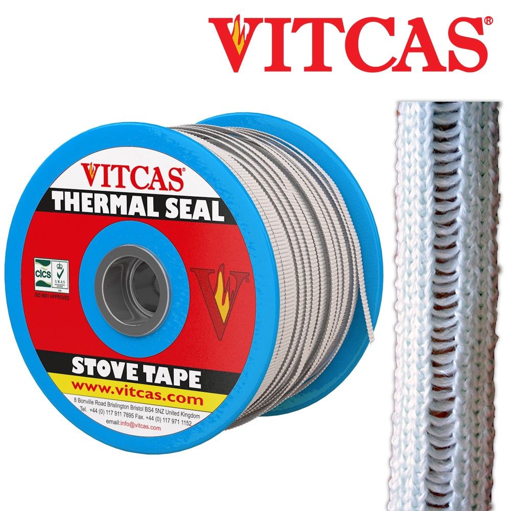 Stove Glass Ladder Tape 25x2mm - 30m Coils - The Seal Extrusion Company LTD