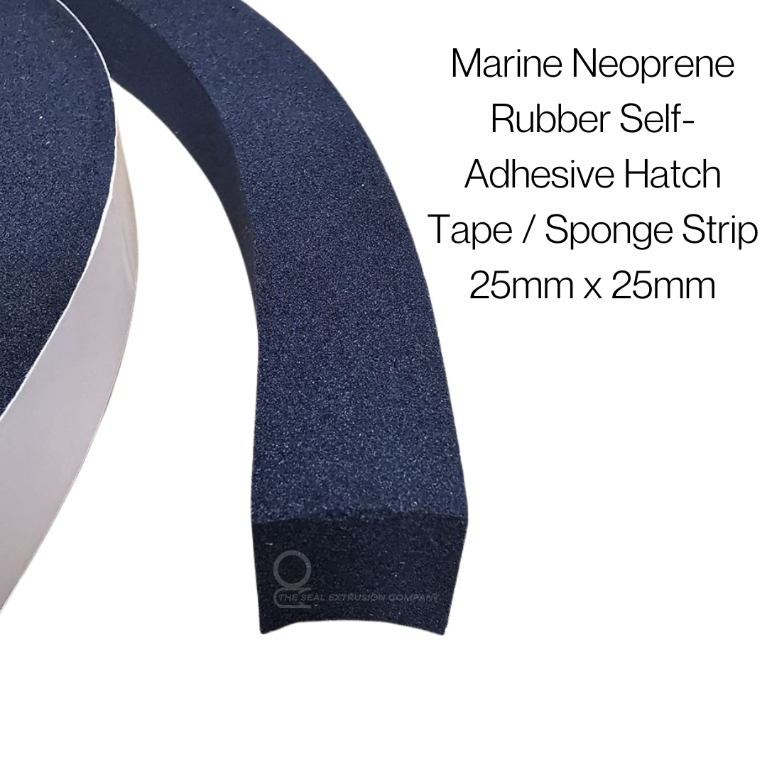 Neoprene / EPDM Self Adhesive Sponge 1" x 1" (25mm x 25mm) - The Seal Extrusion Company LTD