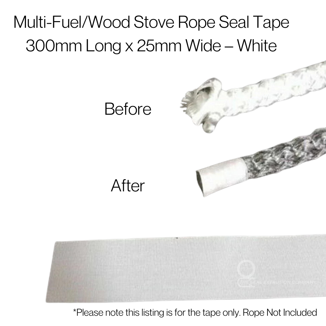 Stove Rope Seal Tape - 25mm Wide - Priced per 1/2 Metre (500mm) - The Seal Extrusion Company LTD