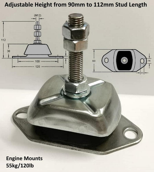 Marine Flexible Engine Mounts 55kg to 300kg - The Seal Extrusion Company LTD