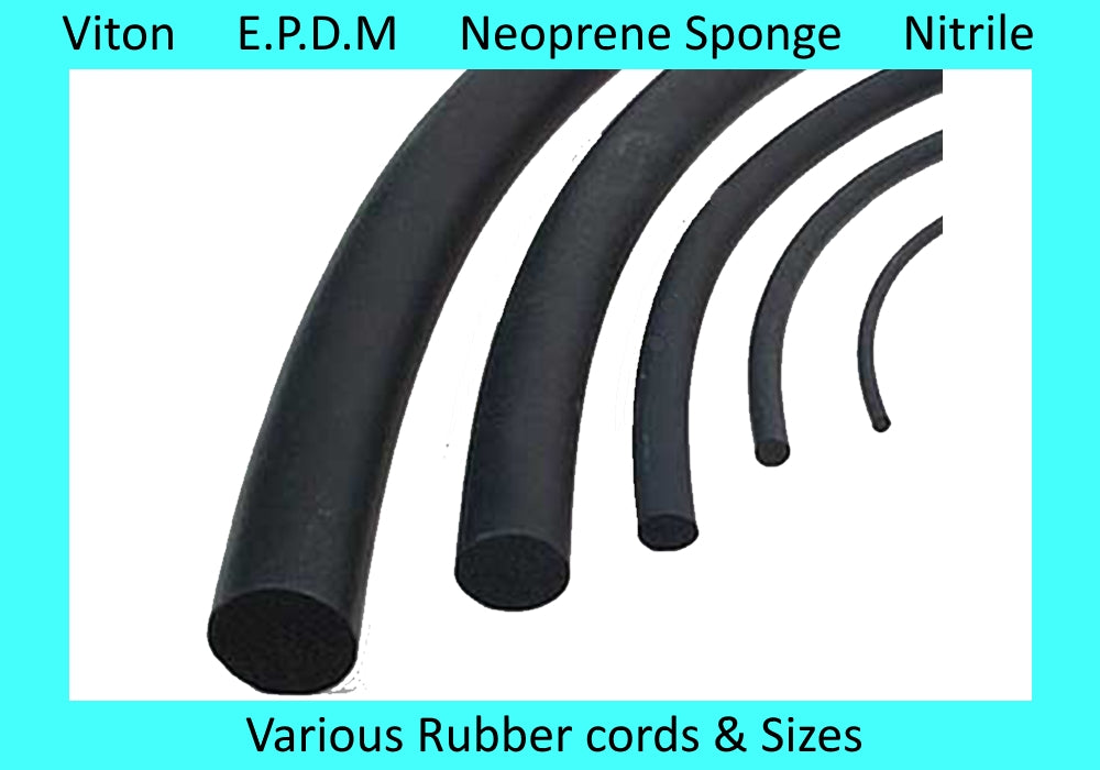 Rubber Cords, Various sizes and Materials