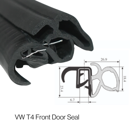 TSEC 2439 VW Transporter T4 Front Door Seal – Self Grip PVC & Sponge Rubber Weather Seal - The Seal Extrusion Company LTD