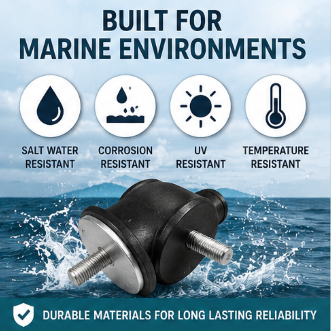 M8 Anti-Vibration Mount Male-Male – 25mm x 30mm Rubber Bobbin Mount (55 Shore) - The Seal Extrusion Company LTD