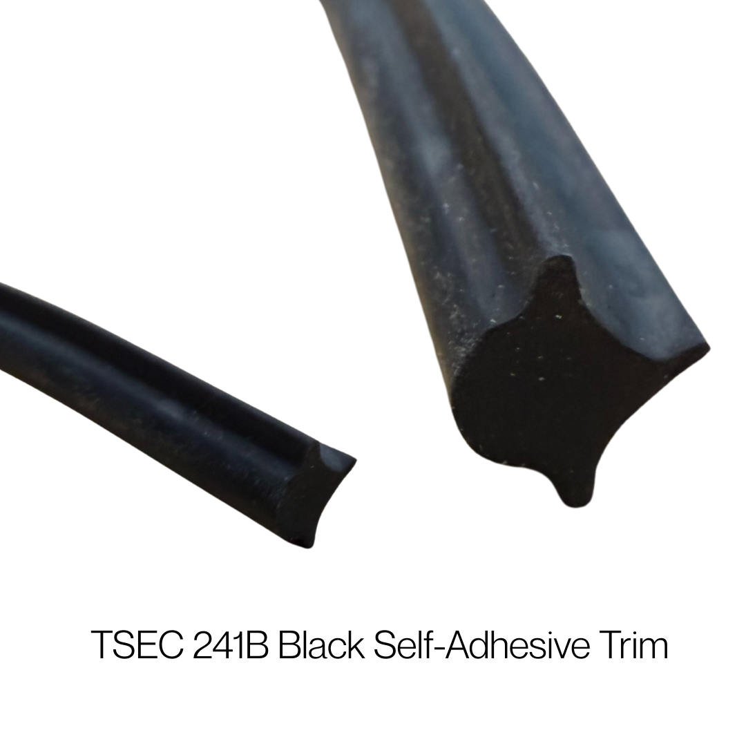 TSEC 241B Black Self-Adhesive Trim - The Seal Extrusion Company LTD