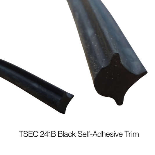 TSEC 241B Black Self-Adhesive Trim - The Seal Extrusion Company LTD
