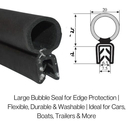 Black Edge Trim – Flexible PVC Edge Protector (34mm x 2mm) – Sold Per Metre - The Seal Extrusion Company LTD