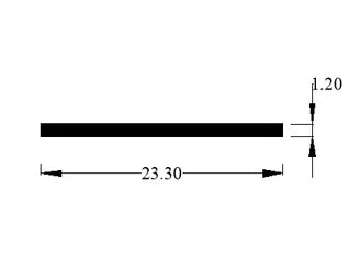 CARAVAN PVC INSERT WHITE 23MM FOR WINDOW RUBBERS