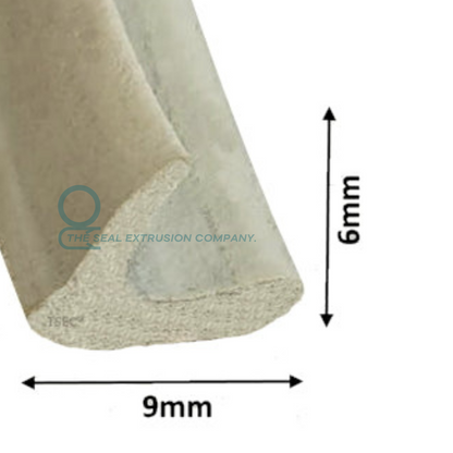 TSEC 016-  Self Adhesive Finned Sponge Seal (9mm x 6mm) - The Seal Extrusion Company LTD