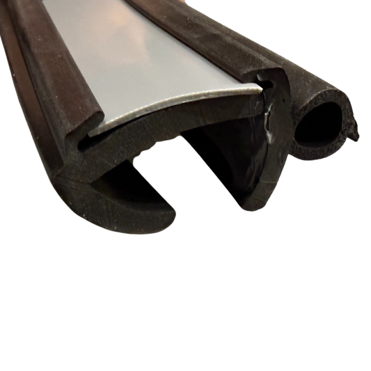 Caravan & Motorhome Window Seal – 28mm to 30mm Panels - 12mm Sealing Bulb -White or Grey Plastic insert strip