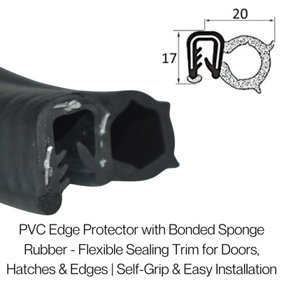TSEC 115 PVC Large Side Seal With Small Fins - Self Grip - The Seal Extrusion Company LTD
