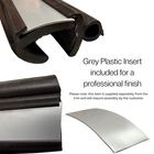 Caravan & Motorhome Window Seal – 35mm Panels - 14.5mm Sealing Bulb -White or Grey Plastic insert strip
