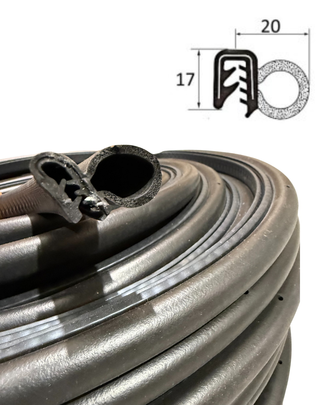 Door Window Draught Seal 5m suitable for Tractor Models + Fiat Models