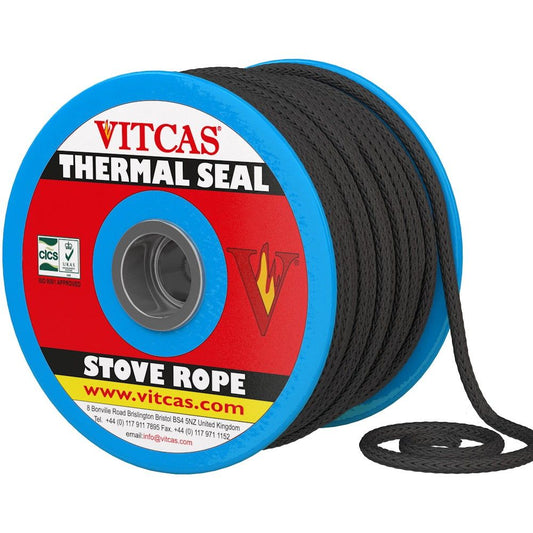 Stove Rope - Rope Black Firm x 50mtr coil - Various Sizes