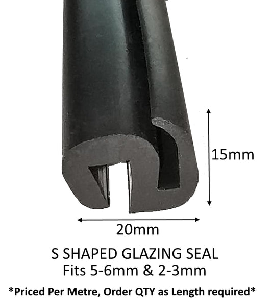 TSEC884-6 S TYPE GLAZING SEAL - The Seal Extrusion Company LTD