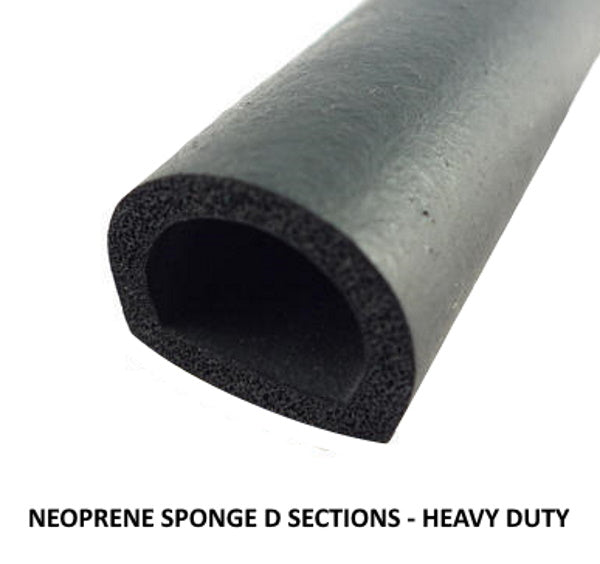 Neoprene Sponge D Section - Heavy Duty - The Seal Extrusion Company LTD