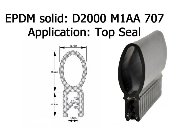 TSEC047 EPDM LARGE TOP SEAL - The Seal Extrusion Company LTD