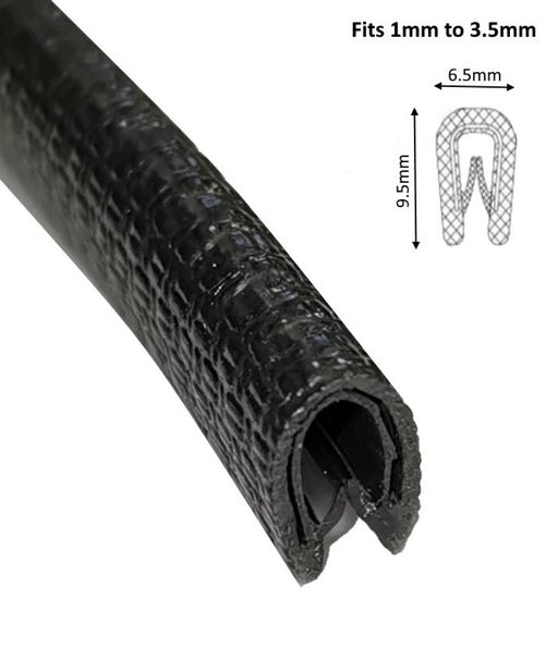TSEC-2177 Small Black PVC Edge Trim ( Same as BRS2177 ) - The Seal Extrusion Company LTD