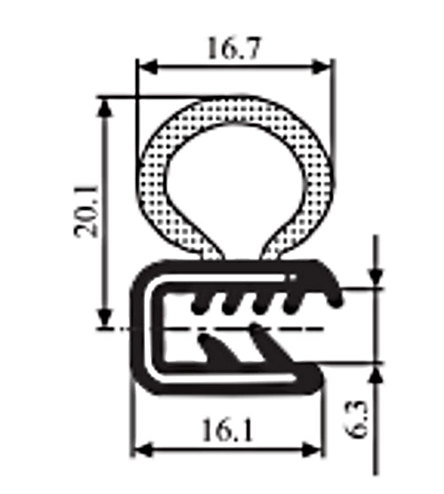 TSEC2261 Car Door Rubber Seal Universal fit — The Seal Extrusion
