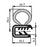 TSEC2261 Car Door Rubber Seal - Universal fit - The Seal Extrusion Company LTD