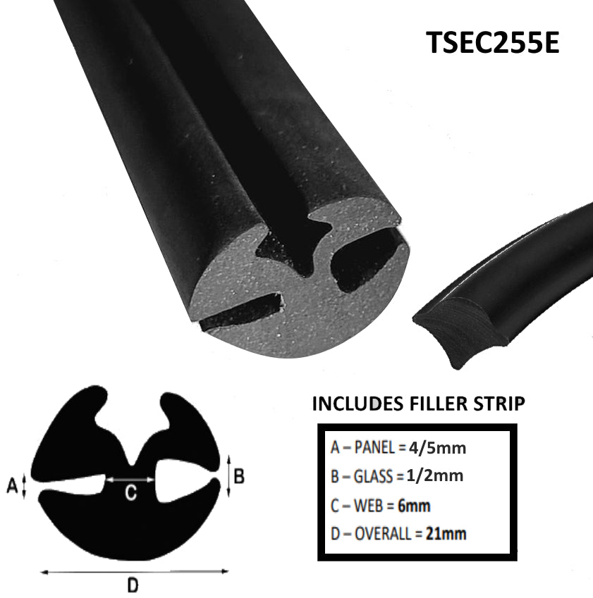 TSEC - Glazing Rubbers 6 styles - Claytonrite - The Seal Extrusion Company LTD