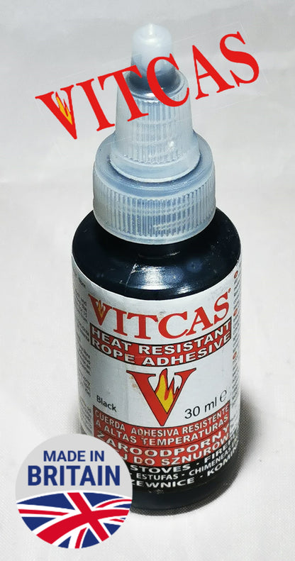 VITCAS Rope Adhesive Glue Seal Heat Resistant Glue 30ml White or Black - The Seal Extrusion Company LTD