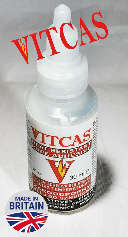 VITCAS Rope Adhesive Glue Seal Heat Resistant Glue 30ml White or Black - The Seal Extrusion Company LTD