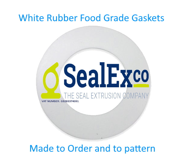 White Food Grade - Rubber - Gaskets made to order - The Seal Extrusion Company LTD