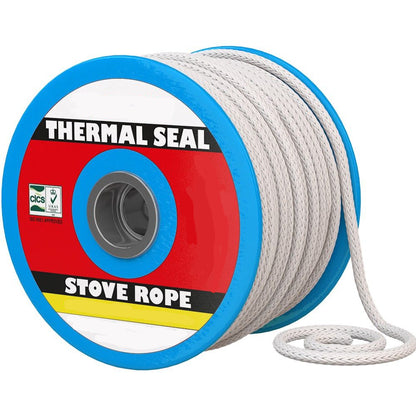 Stove Rope - Rope White Firm x 50mtr coil - Various Sizes - The Seal Extrusion Company LTD